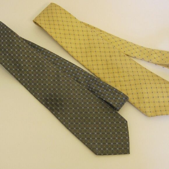 TASSO ELBA Tie Mens Necktie SPA 100% Silk LOT Of 2 - Picture 1 of 8